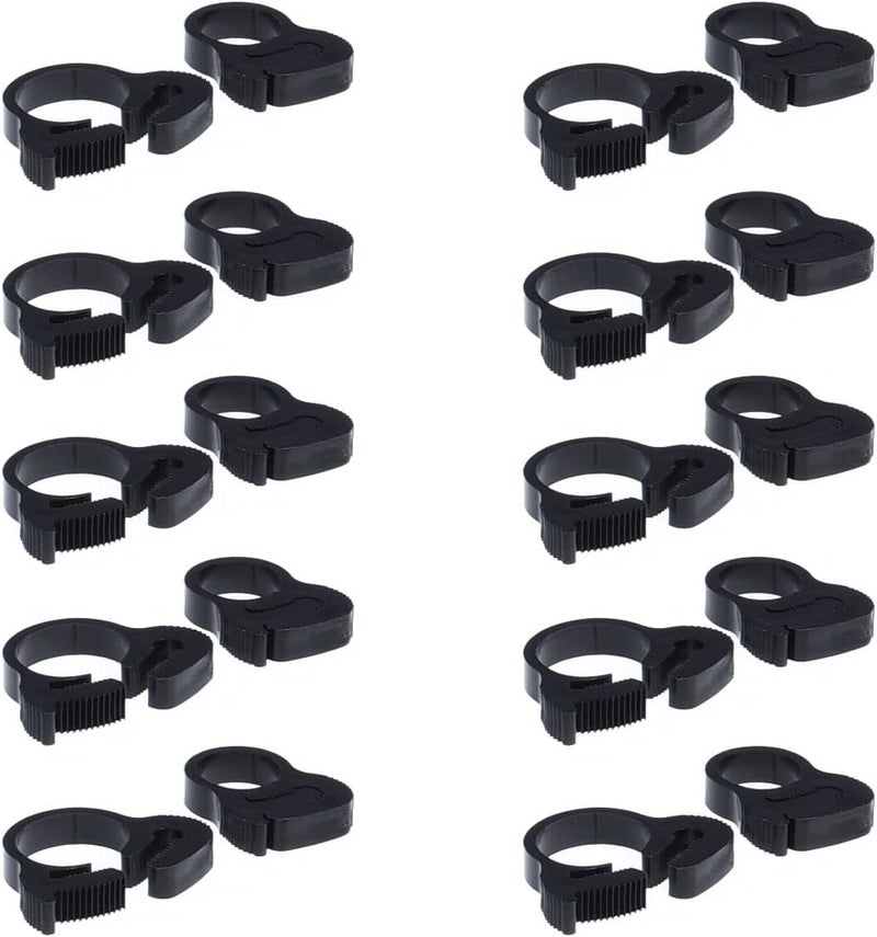 ALEGI Double Gripping Nylon Hose Clamps, Snap Grip Nylon Plastic Hose Clamps (15.2-17.0mm (5/8inch), 20pack) - Image 1